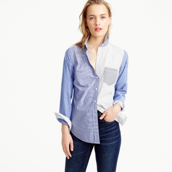 J. Crew Tops - 🌼 J Crew Button Down Striped Long Sleeve Shirt